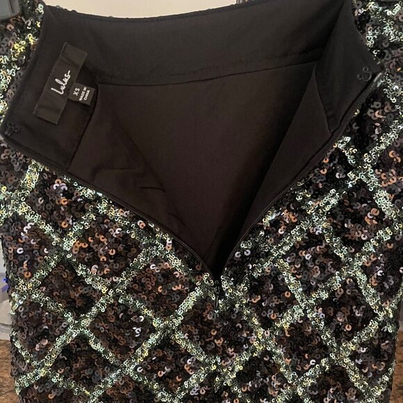 Lulus Women Sequin Maxi Skirt Size XS Fairy Mermaidcore Festival Slinky Stretch - Picture 6 of 11